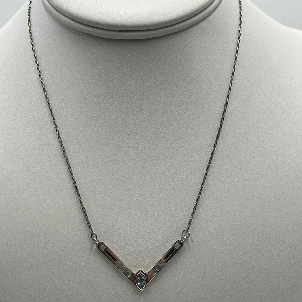 Kit Heath Charles Rennie Mackintosh Vintg Scottish Sterling Blue Spinel Necklace